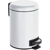 Wenko Poubelle cosmétique à pédale Mod. Leman Blanc 3L, avec insert amovible