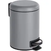 Wenko Seau à pédale Poubelle Poubelle à papier Séparateur de déchets Seau à cosmétiques Leman Gris