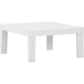vidaXL Table de jardin Lounge plastique blanc