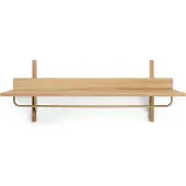 Ferm Living Sector Étagère à Crémaillère Oak|Brass