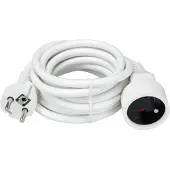 Perel RALLONGE - 3 m - BLANC - 3G1.5 - TERRE FRANÇAISE (3 m, PECO 7/5)