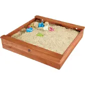 Plum Wooden Square Sand Pit Beige Enfants