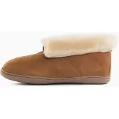 Minnetonka Pantoufle 'Sheepshin' marron