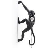 Seletti Lampe singe suspendue à droite - noire