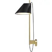 Louis Poulsen Applique Murale , Yuh Brass, dimmable, Noir, Salon / séjour, Métal, Design