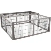 Flamingo Clapier pliable avec 2 portes Mel 116x112x45 cm