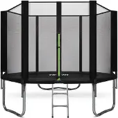VirtuFit Trampoline avec filet de sécurité noir 251 cm