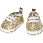 Heless Sneakers de poupée paillettes or