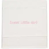 Briljant Baby Drap Berceau Briljant Sweet Little Girl Blanc (Coton)-75 x 100 cm (Wieglaken)