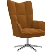 vidaXL Chaise de relaxation Marron Velours