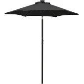 vidaXL Parasol avec éclairage LED noir 200x211 cm Alu