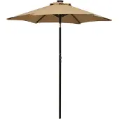 vidaXL Parasol avec éclairage LED Taupe 200x211 cm Alu