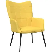 vidaXL Fauteuil relax jaune moutarde Tissu
