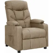 vidaXL Fauteuil relax Taupe Tissu