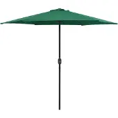 vidaXL Parasol avec mât en aluminium 270x246 cm Vert