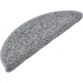 vidaXL Tapis d'escalier 15 pièces 65 x 21 x 4 cm Gris Demi-rond Grand