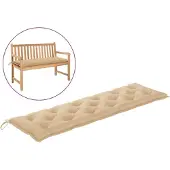 vidaXL Coussin de banc de jardin beige 180x50x7 cm tissu oxford