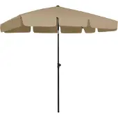 vidaXL Parasol de plage Taupe 200x125 cm