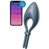 Satisfyer BULLSEYE Anneau pénien à vibrations Grey 14 cm