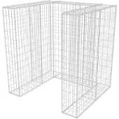 vidaXL Habillage de conteneur à déchets en gabion pour 1 tonne acier 110x100x120cm