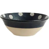 Nordal Tasses granuleuses à pois bleu foncé / sable - lot de 4 pièces