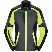 Spidi Veste de moto Tek Net pour femme, gris/noir/jaune, taille M