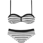 LASCANA Bikini noir / blanc