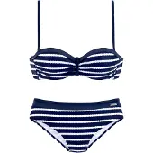 LASCANA Bikini bleu marine / blanc