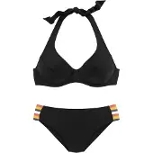 Vivance Bikini bleu foncé / jaune / rose / noir / argent