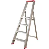 Little Jumbo 4741000104 Échelle SuperPRO - Simple - Aluminium - 4 Marches - Hauteur De Travail Max. 2,95 M.