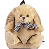 Perletti Sac à dos extra moelleux Ourson ventral 2,7 litres marron clair