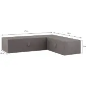Madison Housse de Salon Madison Grey 270x270x70 cm