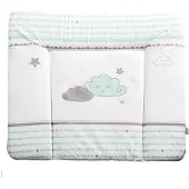Roba Matelas À Langer Doux Revêtu Pu "Happy Cloud" - 85x75 Cm - Imprimé Nuages -