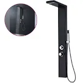 vidaXL Système de panneau de douche aluminium noir mat