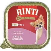 Rinti Offre découverte Gold Mini 24 x 100 g pour chien - bœuf, pintade