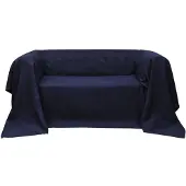 vidaXL Housse de canapé Micro-suède Bleu marine 140x210 cm