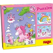 Haba Puzzles Licorne Scintillante 3 en 1