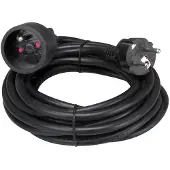 Perel RALLONGE - 5 m - NOIR - 3G1.5 - TERRE FRANÇAISE (5 m, PECO 7/5)
