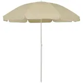 vidaXL Parasol de plage jaune sable 240 cm