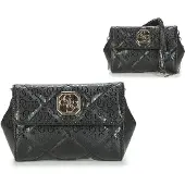 GUESS Femmes, Sac banane, Dilla Mini Convertible Xbody, Textile Bag, Belt, Black, For Women, 1, Noir