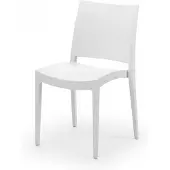 HorecaTraders Chaise empilable Jade | Polypropylène | Blanc | 4 pièces