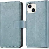 IMoshion Étui de télephone portefeuille de luxe Apple iPhone 14 / 13 - Bleu clair