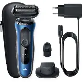 Braun Series 6 61-B1200s Rasoir à grille Tondeuse Noir, Bleu
