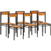 vidaXL Chaises de salle à manger 6 pcs. Acacia massif