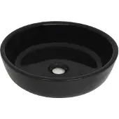 vidaXL Lavabo en céramique rond noir 42x12 cm
