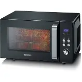 Severin MW 7763 - Four à micro-ondes avec grill - pose libre - 25 litres - 900 W - Black/Stainless Steel