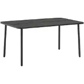 vidaXL Table de jardin gris foncé 150x90x72 cm Acier