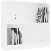 vidaXL Bibliothèque blanc 80x24x75 cm bois d'ingénierie