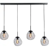 Masterlight Lampe suspendue Lava 4x verre à fumée