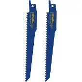 Irwin Tools Lames de scie alternative IRWIN 150 mm 6 TPI / Bois avec clous (2 pièces)
